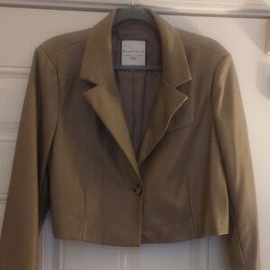 Bagatelle Tan Tailored Blazer with Notched Lapels